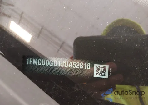 2018 Ford Escape Se z USA, uszkodzony, nr VIN 1FMCU0GD1JUA52818